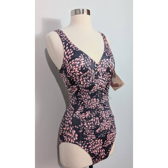Catalina Gray/Pink Swimsuit NOS - Picture 6 of 7